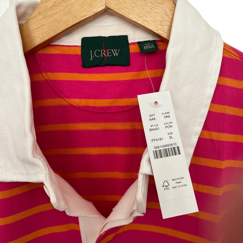 J. Crew Mens Short Sleeve Rugby Shirt XL NWT